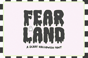 Fear Land | Spooky Halloween Font, a Handwritten Font by KA Designs