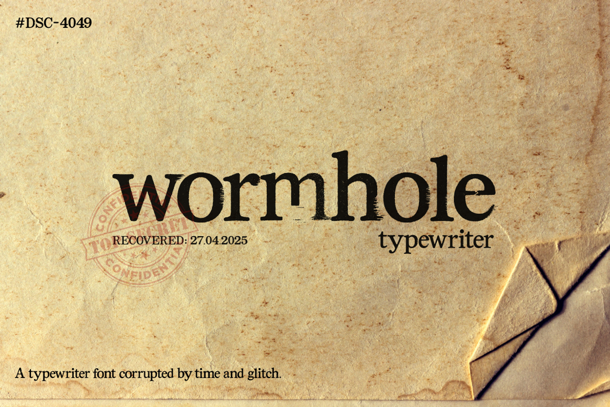 Wormhole Type – Glitch Font, a Sans Serif Font by Creacy Studio (Photo 1 of 11)