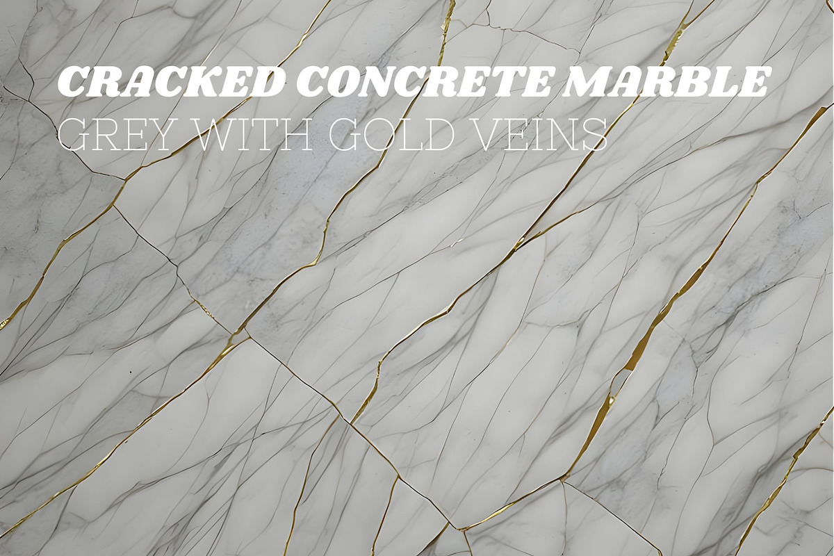 Cracked Grey Gold Concrete Marble, a Texture Graphic by UniqueMe (Photo 2 of 9)