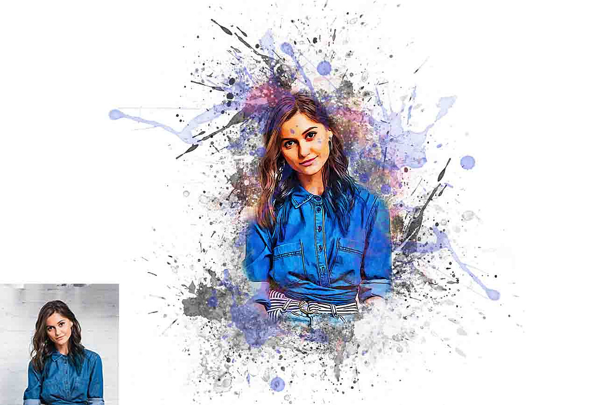 Real Paint Splatter Photoshop Action, an Action Add-On by Studio Retouch (Photo 5 of 11)