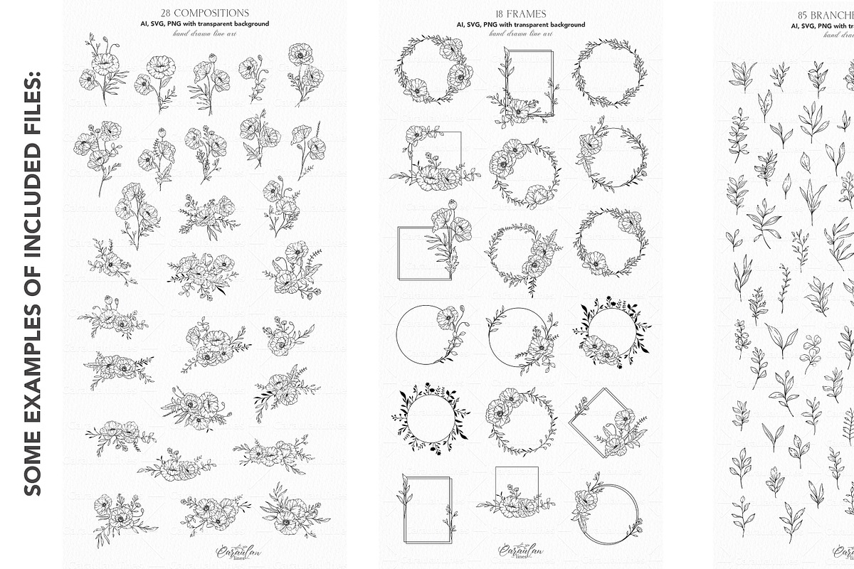 Floral Line Art Bundle 700+, an Illustration by CaraulanStore (Photo 3 of 7)