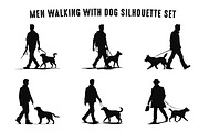 Man Walking with a Dog Silhouettes, an Animal Illustration by Gfx Expert Team (Thumbnail 2 of 3)