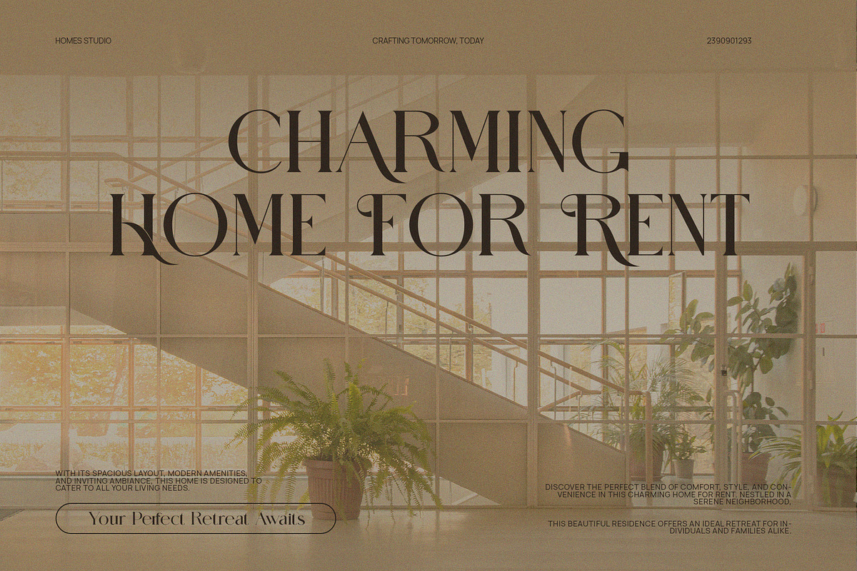 Rohima Modern Serif Font, a Serif Font by Perfectype (Photo 3 of 8)
