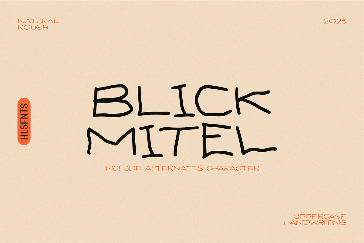 Blickmitel Handwritten Font, a Handwritten Font by 24Design Studios (Photo 1 of 7)