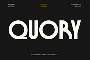 Quory – Retro Condensed Sans Serif, a Sans Serif Font by Artiveko (Thumbnail 1 of 8)