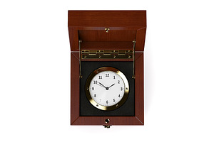 Golden Watch In Wooden Box