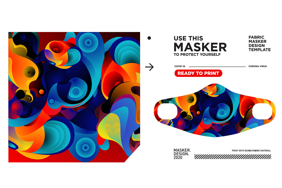 Cute Masker Design & mockup, a Mask Mockup by singpentinkhappy (Photo 2 of 16)