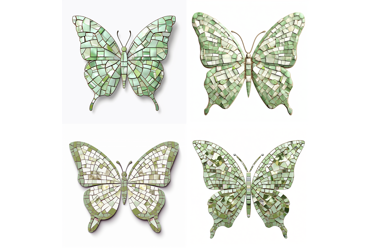 Prompt Mosaic Butterfly Clipart, a Decorative Illustration by Creative design (Photo 3 of 7)