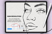 Procreate Face Portrait brushes, a Brush Add-On by Procreate Market (Thumbnail 3 of 5)