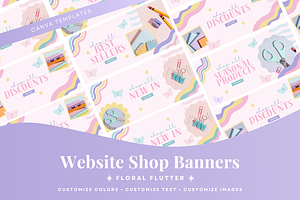 Pastel Shopify Website Banners