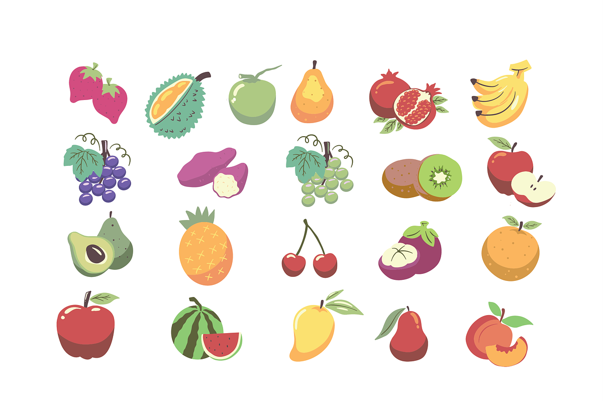 Vegetable and Fruits Clipart, a Food Illustration by Berdansabersama (Photo 2 of 5)