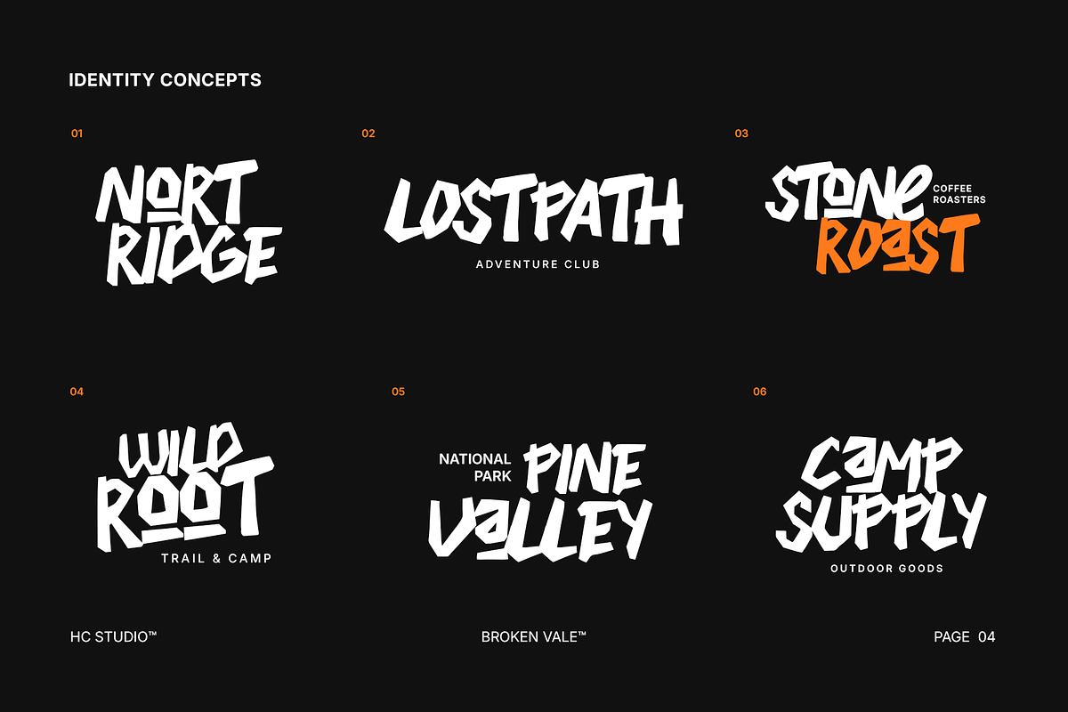 Broken Vale - Display Typeface, a Handwritten Font by Hasbi Creative (Photo 4 of 11)