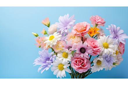 garden bouquet flower background ai, a Nature Photo by pikepicture