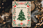 Christmas Folk Art graphic set, a Seasonal Illustration by Madiwaso (Thumbnail 13 of 13)
