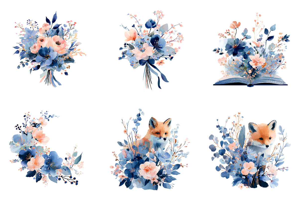 Soft spring florals clipart, an Illustration by SinaCreation (Photo 4 of 11)