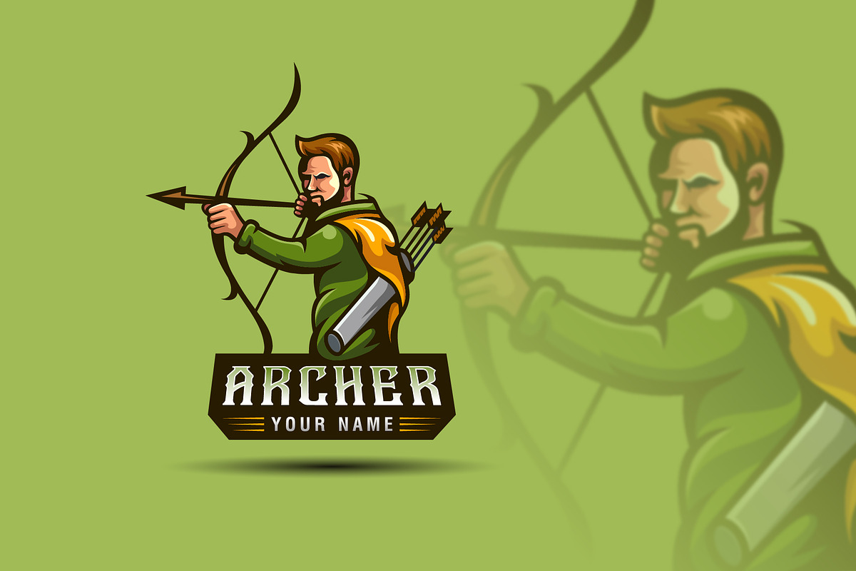 Archer Mascot sport Logo design, a Branding & Logo Template by Agung_cs (Photo 2 of 2)