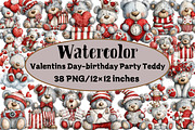 Valentins Day-birthday Party Teddy, an Illustration by Design Market (Thumbnail 1 of 3)