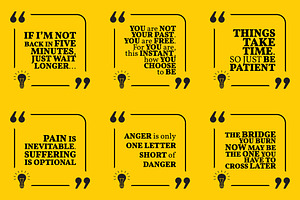 Nine motivational quotes. Set 54/55