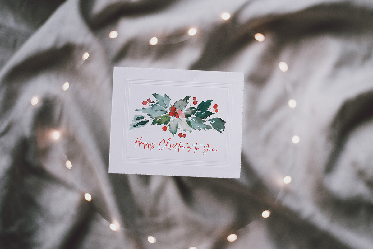 Christmas Watercolour Set | 90 PNG, a Card Template by Karma (Photo 6 of 12)