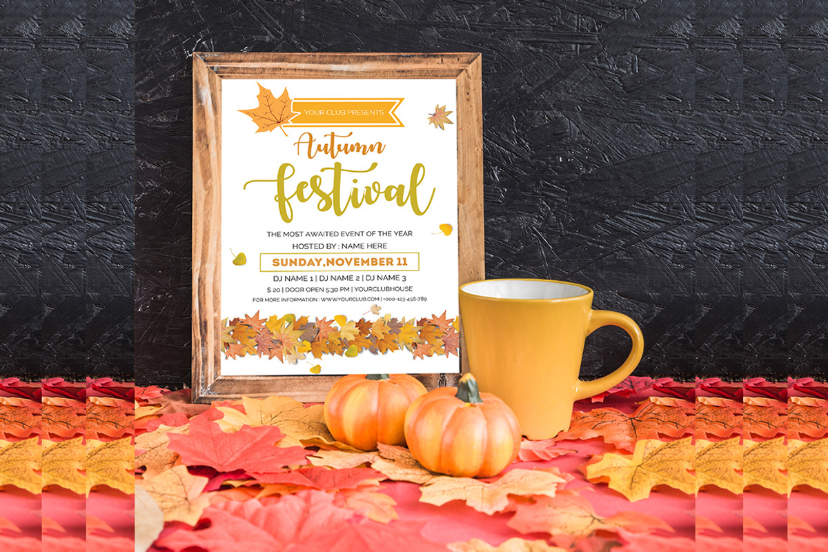 Autumn Festival Flyer Template-V-01, a Flyer Template by Rimana_Templatehive (Photo 2 of 4)
