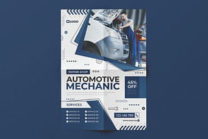 Automovite mechanic car repair flyer, a Flyer Template by Workhu