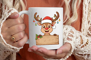Funny Christmas Reindeer with Sign, an Illustration by Designking (Thumbnail 6 of 6)