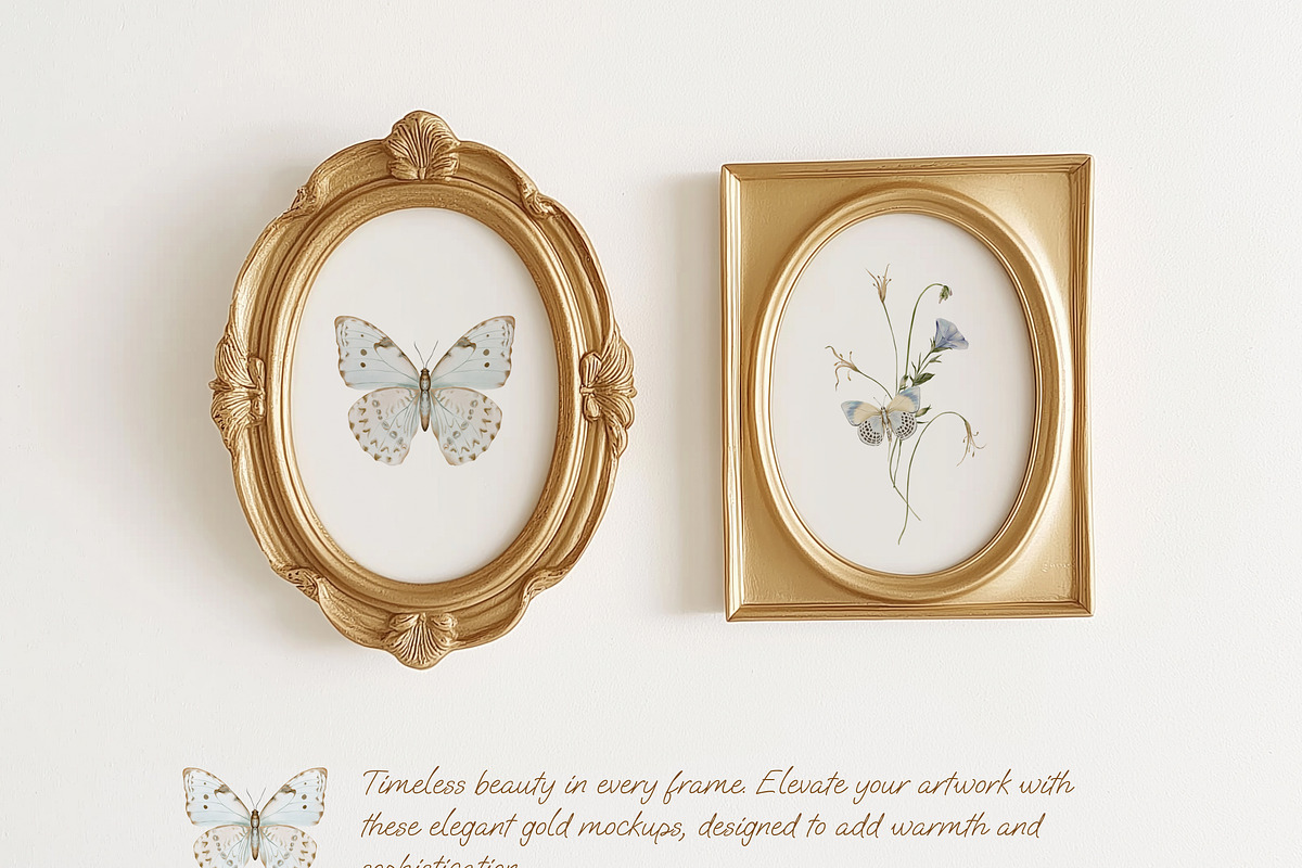 Golden Elegance Vintage Frame Mockup, a Product Mockup by NikiArts (Photo 3 of 10)