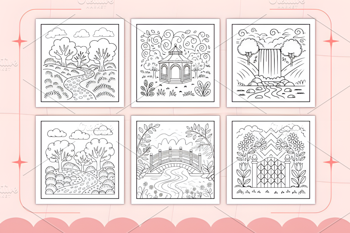 Bold Easy Stress Relief Coloring, a Decorative Illustration by Design Station (Photo 2 of 4)