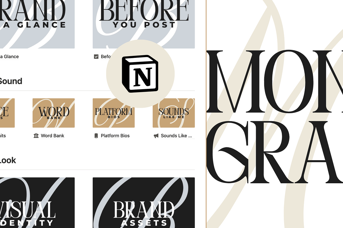 MONOGRAM | Brand Vault for Notion, a Marketing Template by Small Studio (Photo 1 of 6)
