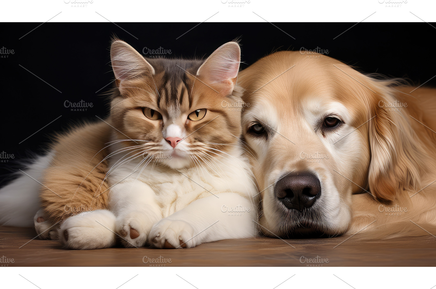 animals dog and cats together ai, an Animal Photo by pikepicture