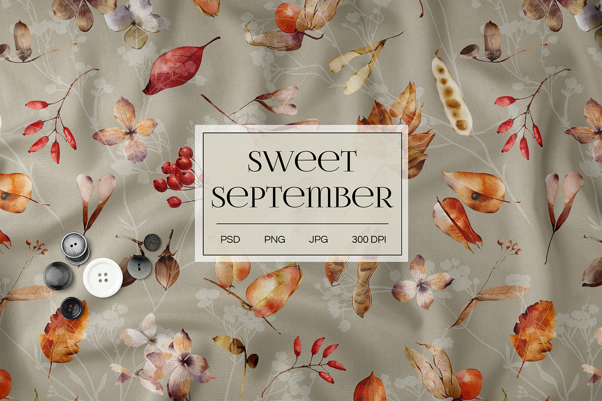 Watercolor Autumn Seamless Pattern, a Graphic by PROTEA Watercolor Studio (Photo 1 of 9)
