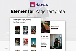 Minimal Photo - Elementor Template