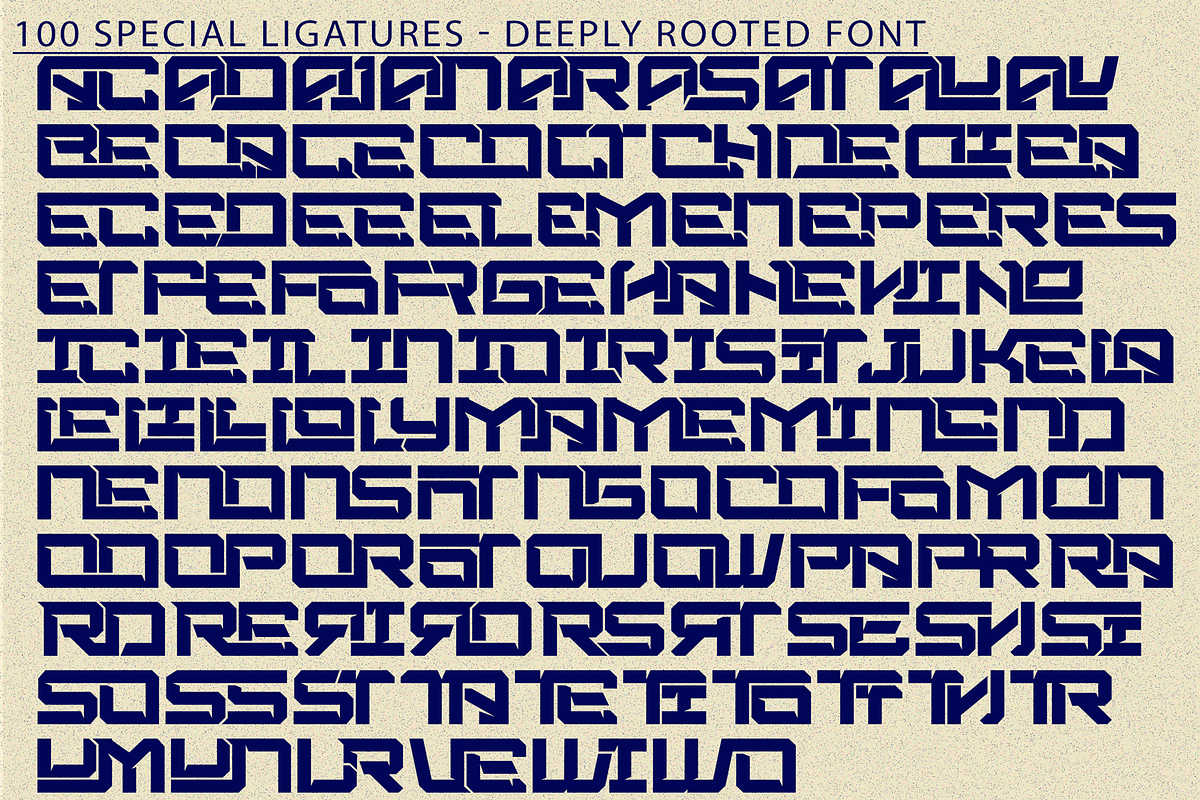 DEEPLY ROOTED - FUTURISTIC FONT, a Sans Serif Font by 177Studio (Photo 5 of 8)