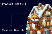 Christmas Cute Fox Clipart, a Seasonal Illustration by CitraGraphics (Thumbnail 6 of 6)