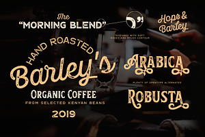 Hops And Barley Font Collection