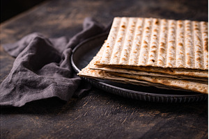 Traditional Jewish bread matzo for, a Food & Drink Photo by Yulia Furman