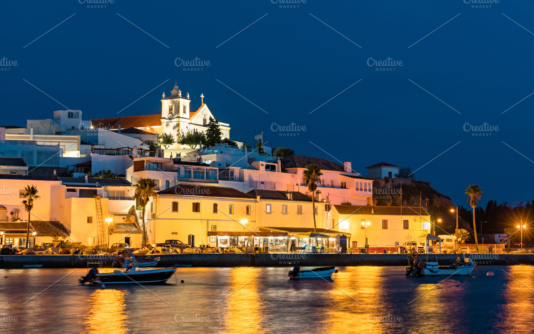 Ferragudo village with fishing boats stock photo containing portugal and, an Architecture Photo by Leonid Andronov