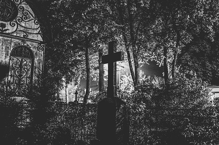 Night At The Cemetery Stock Photo preview 6