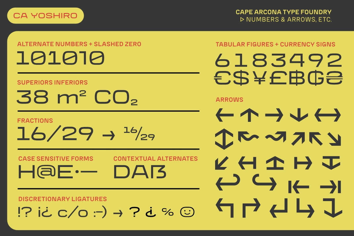 CA Yoshiro, a Sans Serif Font by Cape Arcona Type Foundry (Photo 8 of 15)