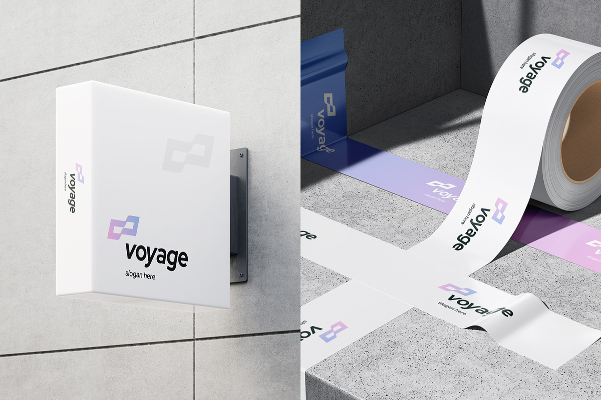 Travel Minimal Logo Mockup, a Branding & Logo Template by Dipak Dheer (Photo 5 of 6)