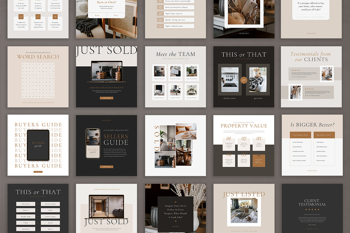 Real Estate Social Pack | Canva | PS, a Social Media Template by Marigold Studios (Photo 3 of 9)