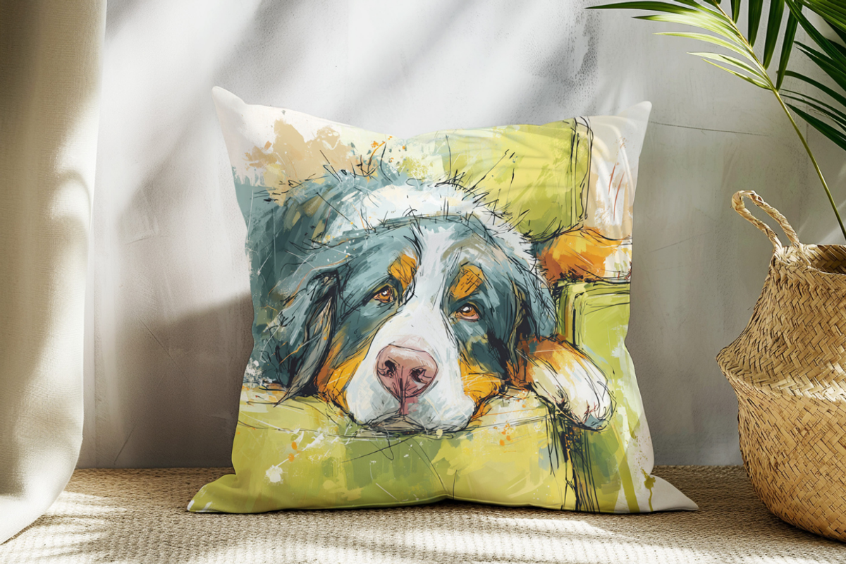 Watercolor Dogs on the Couch, an Animal Illustration by PrintHaven Designs (Photo 10 of 10)