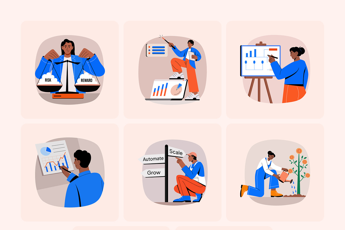 Skill Growth Illustration Art Set, a Finance Illustration by Creative Stall (Photo 9 of 9)