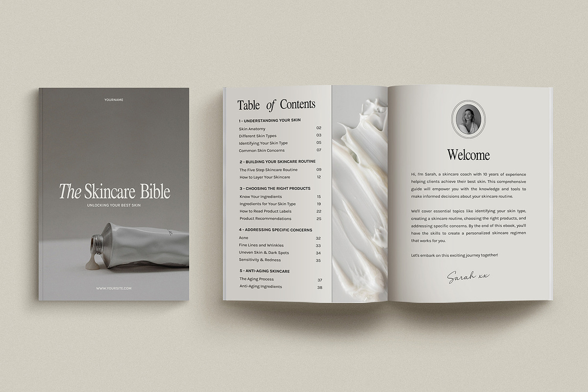 Skincare Coach Ebook Template, a Magazine Template by Willoe Studio (Photo 2 of 11)