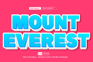 Mount Everest Vector 3d Editable