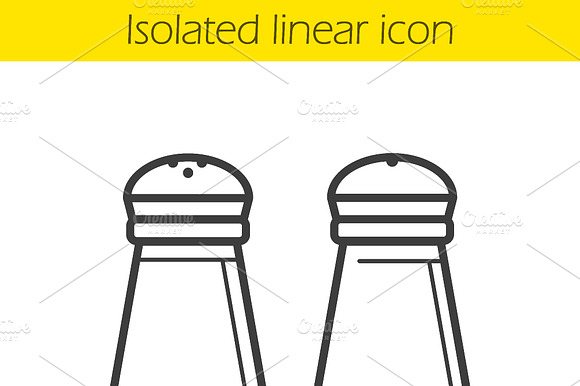 Salt And Pepper Shakers Icon. Vector