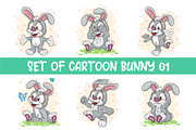 Set of Easter Bunny Image 01.T-Shirt, an Animal Illustration by KENO Mascots (Thumbnail 1 of 7)