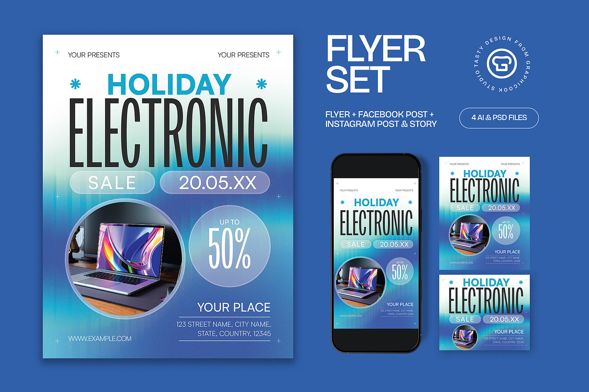 Electronics Holiday Sale Flyer
