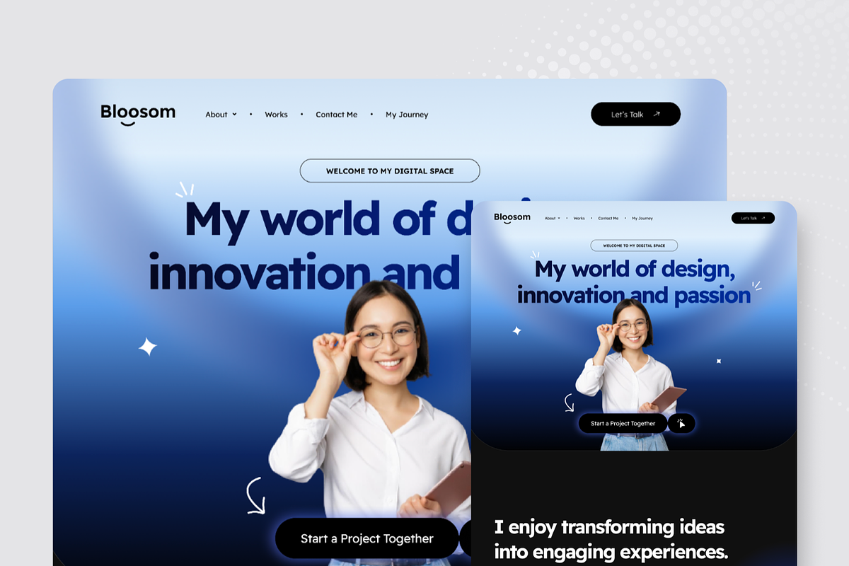 Personal Portfolio Landing Page, a Templates & Theme by SquidPixey (Photo 2 of 5)