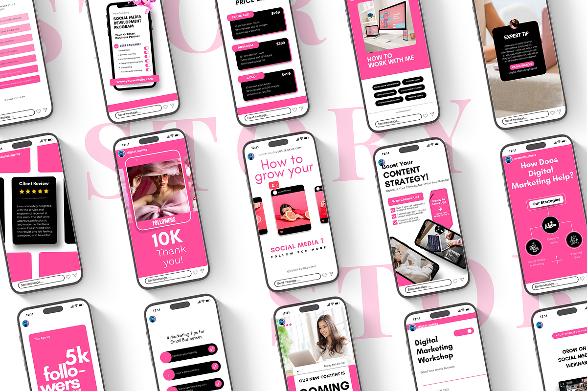 Marketing Agency Instagram Kit, a Social Media Template by nwdigitalstore (Photo 11 of 11)